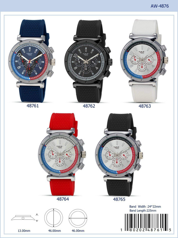 46MM Milano Expressions Rubber Strap Watch - 4876