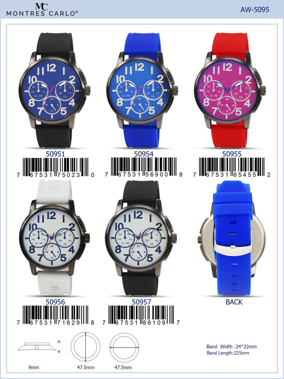 5095 - Prepacked Silicon Band Watch