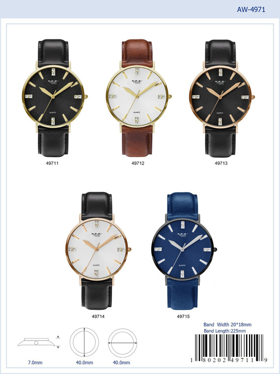 4971 - Vegan Leather Band Watch