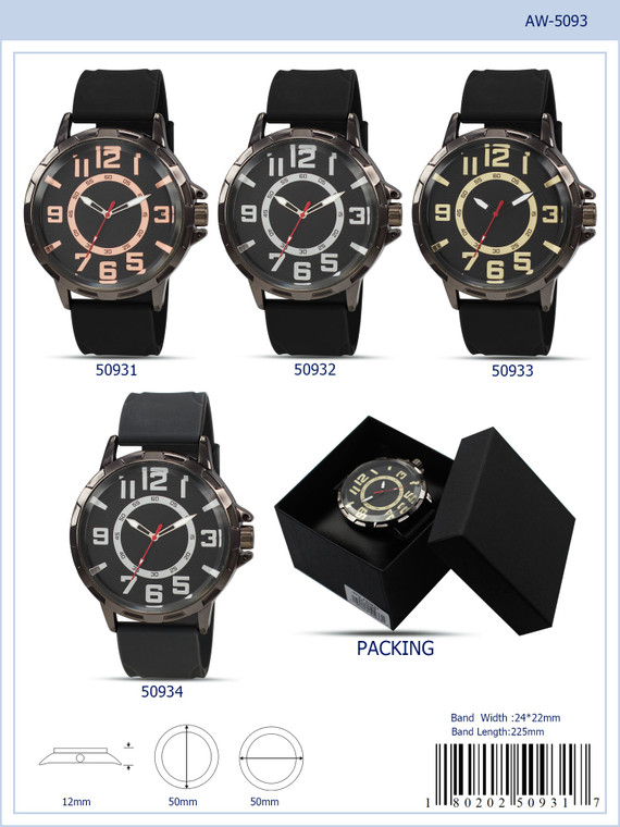 5093 - Prepacked Silicon Band Watch