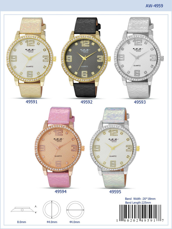 4959 - Vegan Leather Band Watch