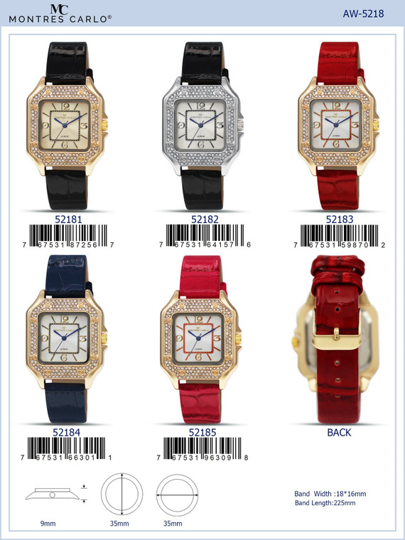 5218 - Vegan Leather Band Watch