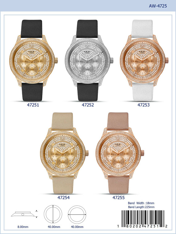 40MM Milano Expressions Vegan Leather Strap Watch - 4725