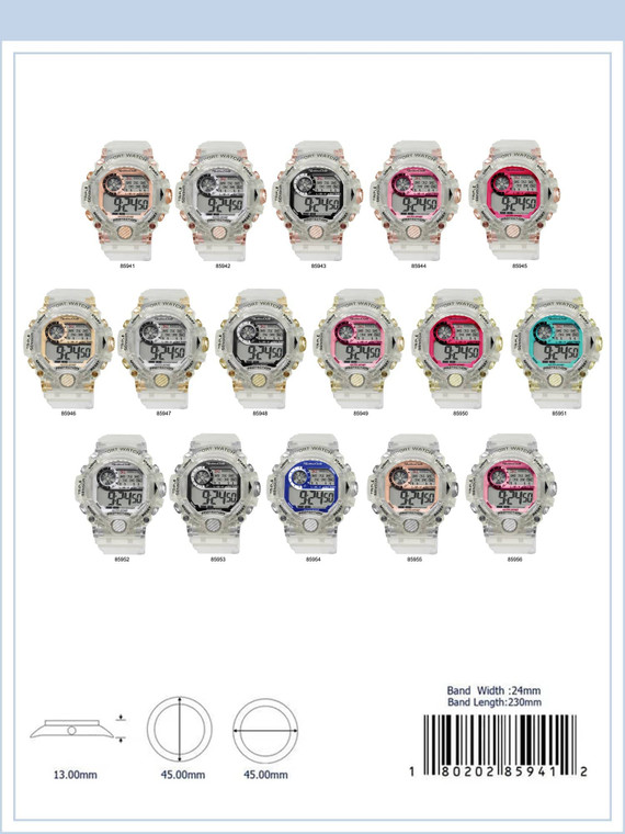 8594 - Transparent Digital Watch