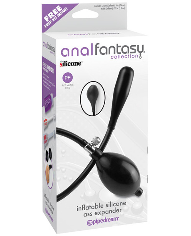 Anal Fantasy Collection Inflatable Silicone Ass Expander - Black