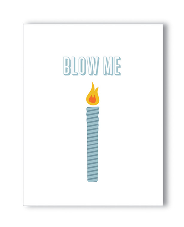 'blow Me Birthday Naughty Greeting Card