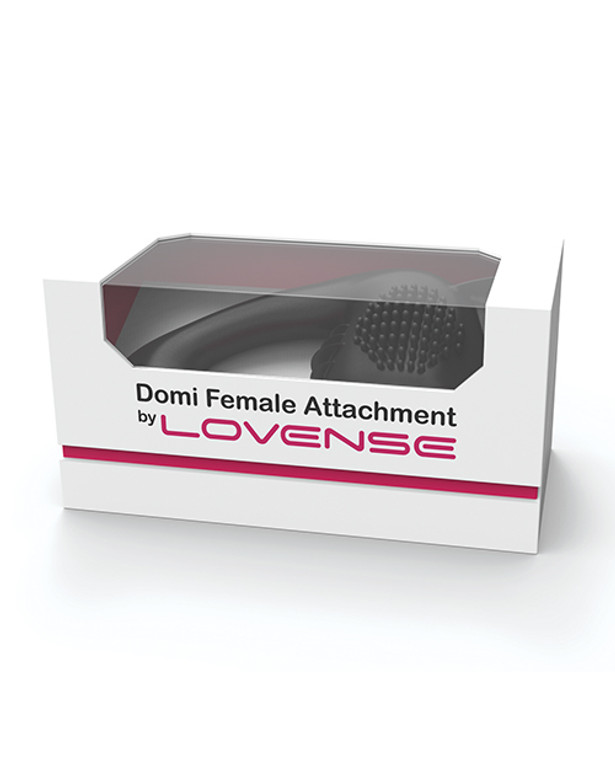 'lovense Domi Flexible Rechargeable Mini Wand Female Attachment - Black