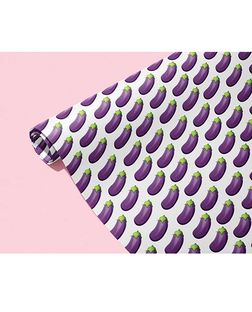 'eggplant Naughty Wrapping Paper
