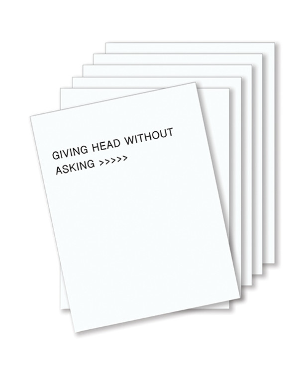 'giving Head Is Greater Than Naughty Greeting Card - Pack Of 6