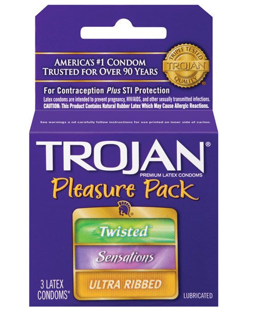 'trojan Pleasure Pack Condoms - Box Of 3