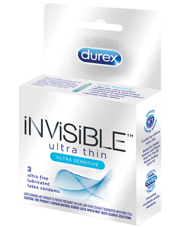 'durex Invisible Ulta Thin Condom - Box Of 3