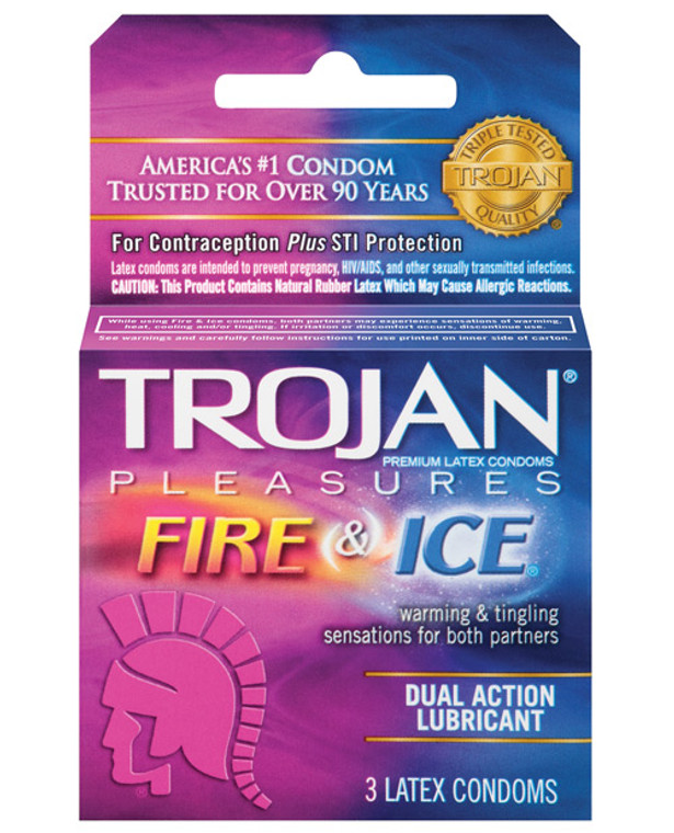 'trojan Fire & Ice Condoms - Box Of 3