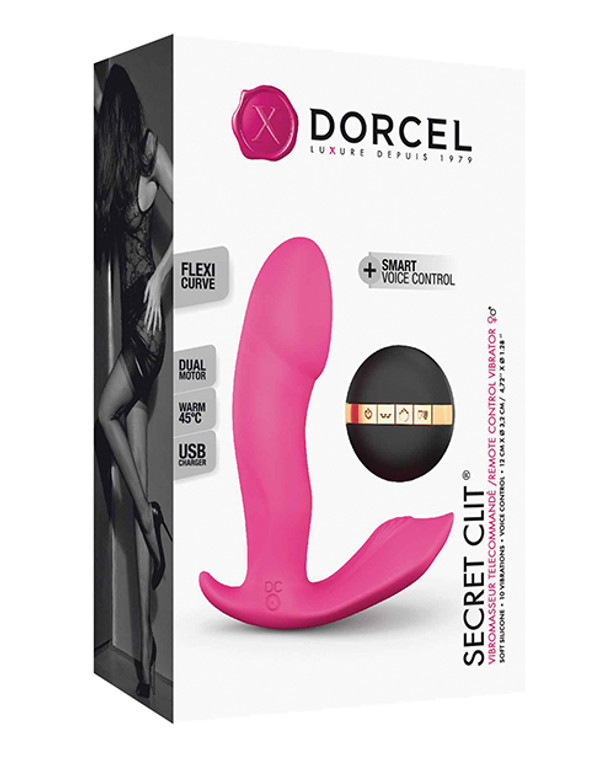'dorcel Secret Clit Dual Stim Heating And Voice Control - Pink