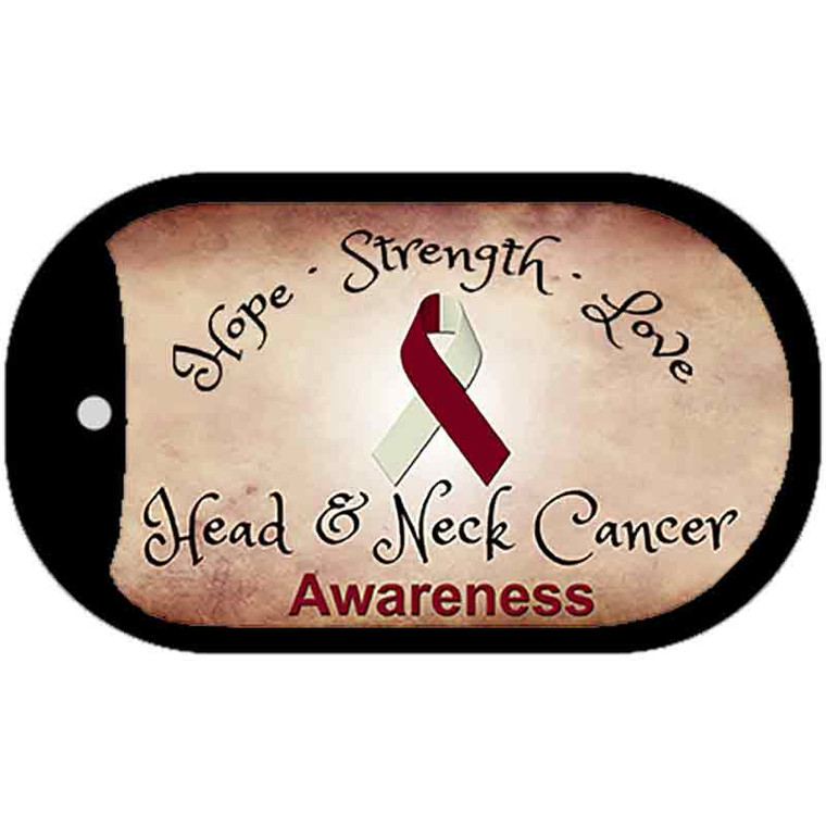Head And Neck Cancer Novelty Metal Dog Tag Necklace 2" x 1"