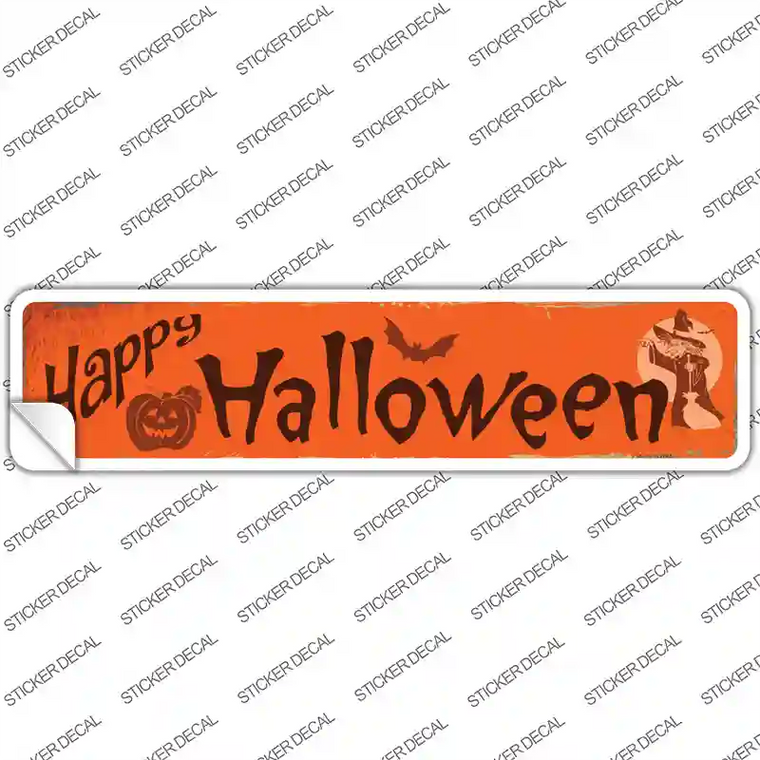 Happy Halloween Novelty Narrow Sticker Decal Large