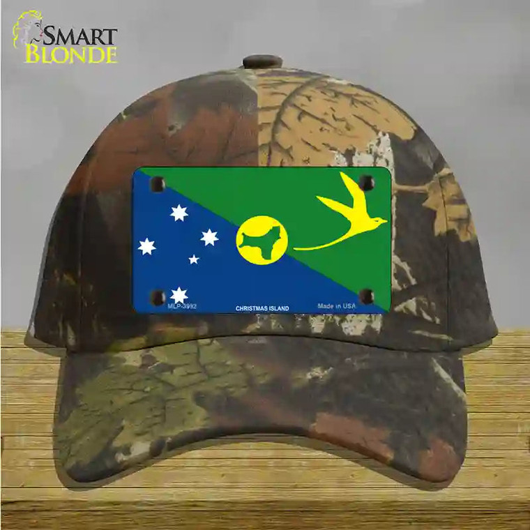 Christmas Island Flag Novelty License Plate Hat Cotton Camoflauge