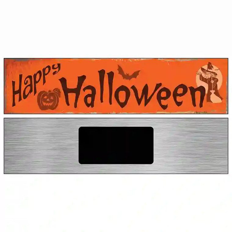 Happy Halloween Novelty Metal Street Sign 6" x 1.5" Magnet (KM)