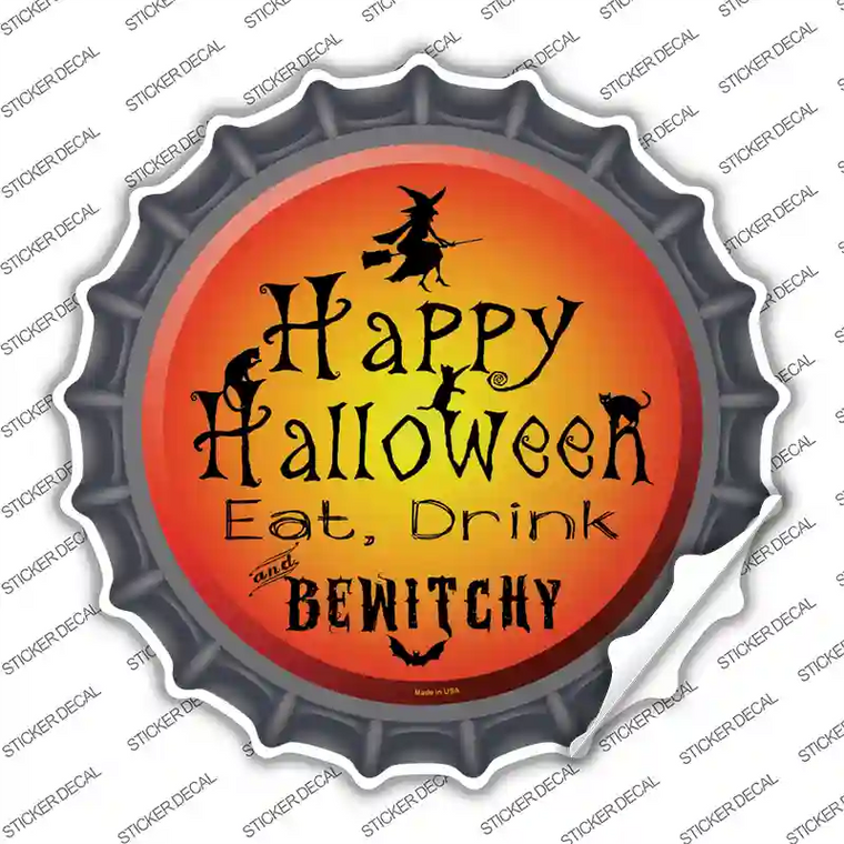 Happy Halloween Novelty Bottle Cap Sticker DecalX-Large