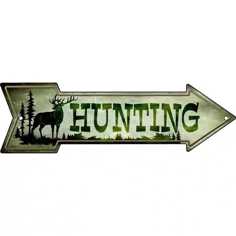 Hunting Novelty Metal Arrow Sign