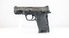 Deep engraved, two-color Cerakote S&W M&P9 Shield EZ