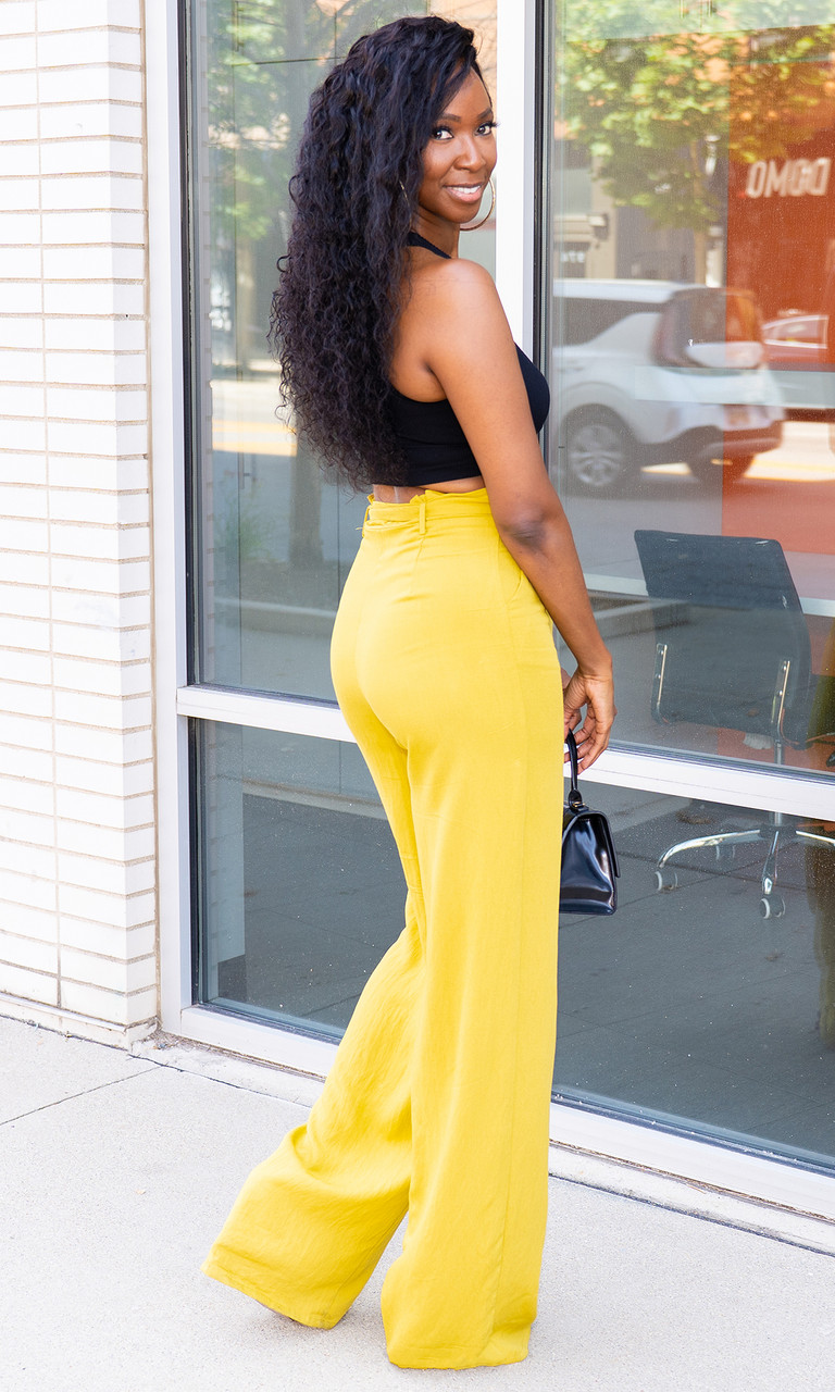 mustard yellow women's dress pants Mustard Yellow Pantsuit, Women's Business Suit with Vest