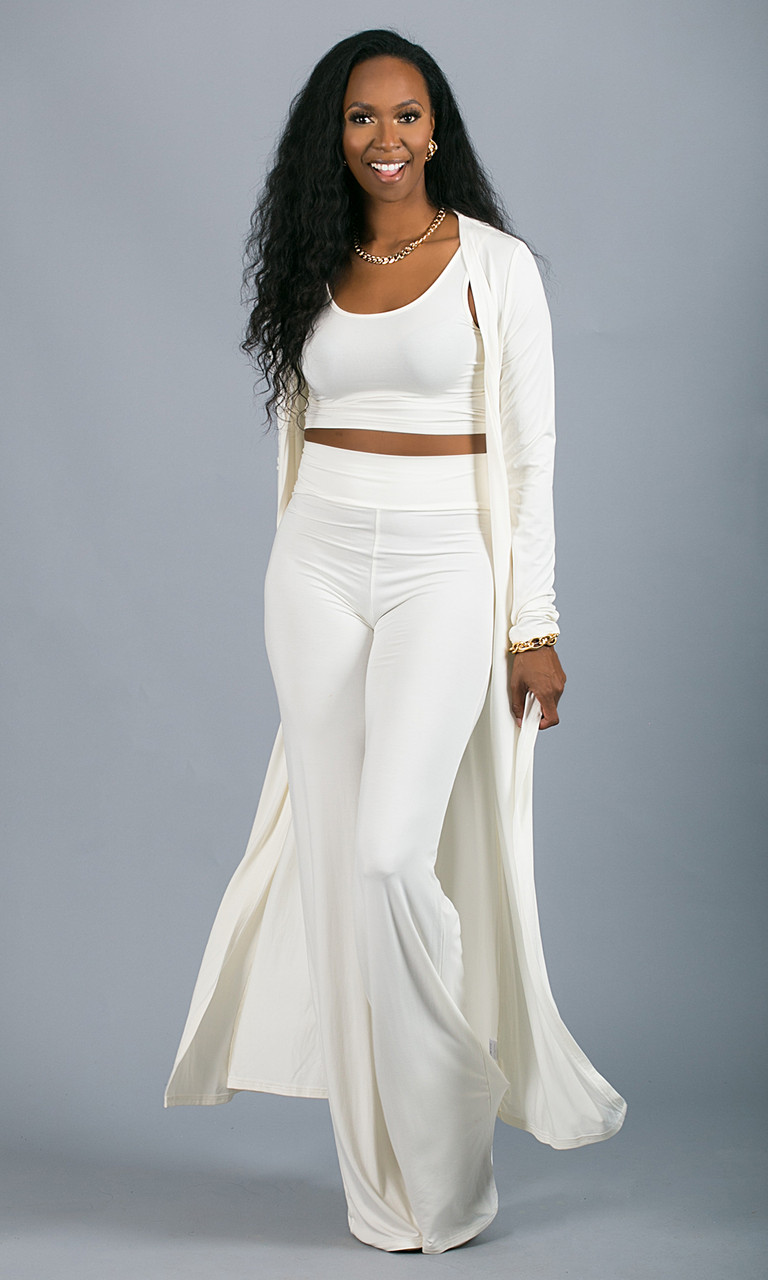 Tall Women's Long White Duster | Tall Sweaters | Prissy Duck