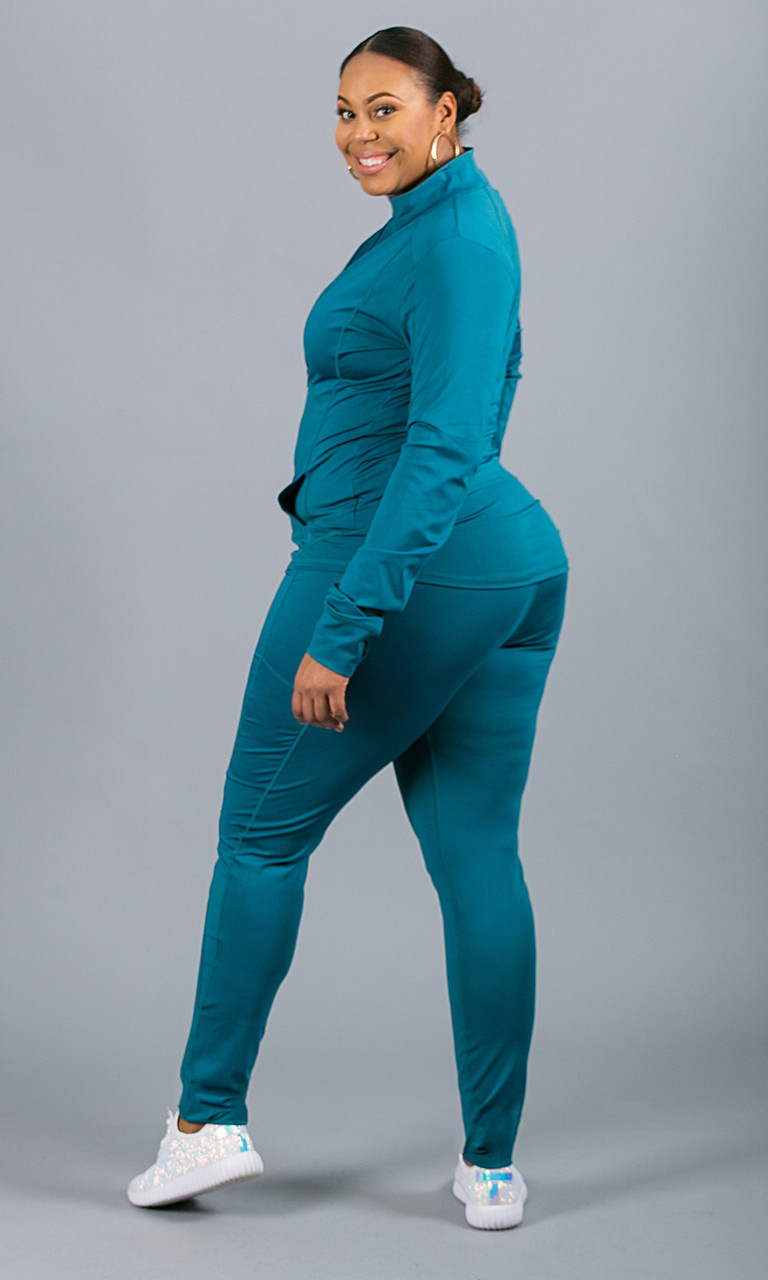 Tall Women's Teal Active Jacket | Prissy Duck