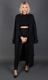   So Fancy Belted Coat - Black