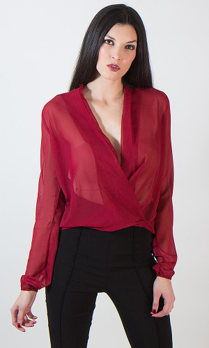 Sheer Wrap Shirt - Final Sale