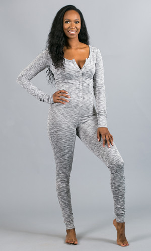 Let's Chill Sleep Jumpsuit - Gray