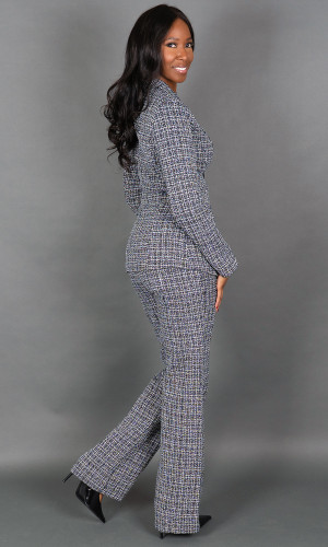 Phoebe Tweed Pants - Black & White