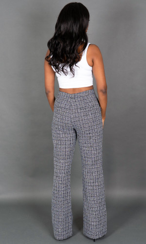 Phoebe Tweed Pants - Black & White