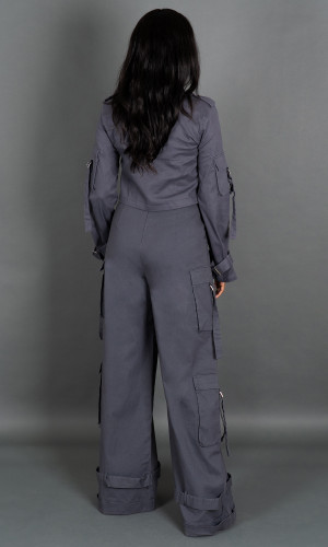 Street Chic Cargo Jacket - Gray