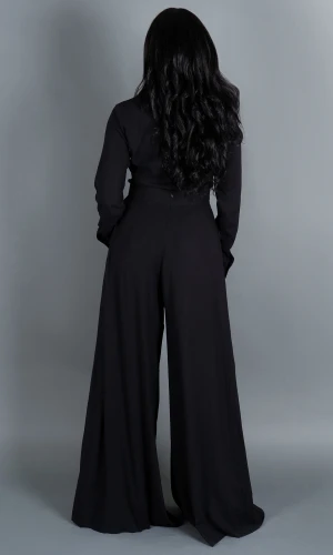 Valentina Wide Leg Pants - Black
