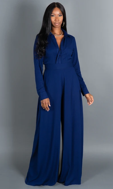 Scarlett Button Up Shirt - Navy