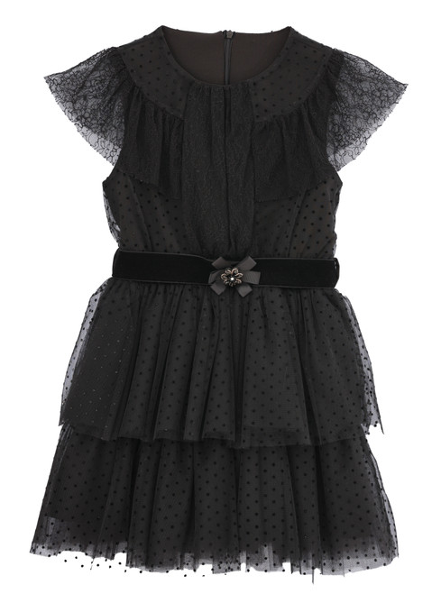 Naida Girls Black Dress NAAB215