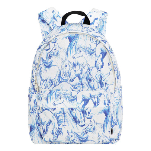 MOLO Mio Backpack - Blue Horses