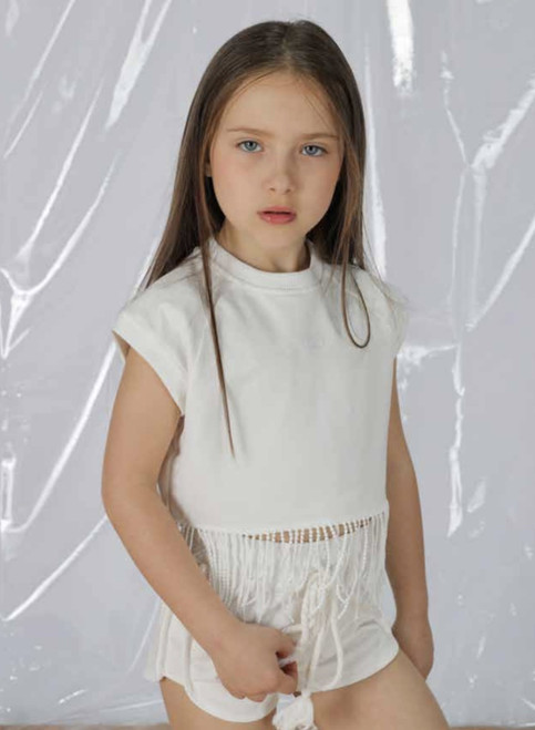 FUN FUN Pearl Fringe Top FNBTS16781