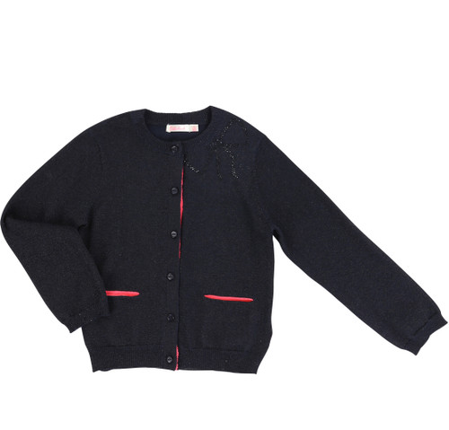 Billieblush shimmering navy cardigan.