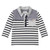 Jean Bourget boys striped polo on front.