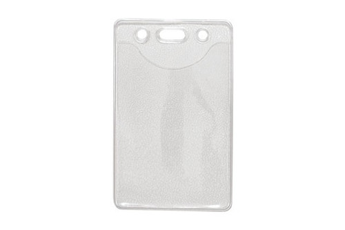 Clear Vertical Textured Vinyl Badge Holder - 100 Pack