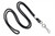 Lanyard Black Round 1/8" Standard with Nickel Plated Steel Swivel Hook - 100 Pack