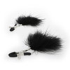 EROGENOUS ZONE BLACK FEATHER ADJUSTABLE NIPPLE CLAMPS