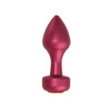 ANAL PLUG AL ALLOY SMALL RED WITH RED JEWEL