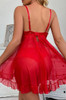 SI BABYDOLL & PANTY RED - L