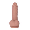 7IN SILICONE DILDO W/BALLS FLESH