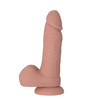 7IN SILICONE DILDO W/BALLS FLESH