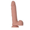 8IN SILICONE DILDO W/BALLS FLESH