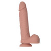 8IN SILICONE DILDO W/BALLS FLESH