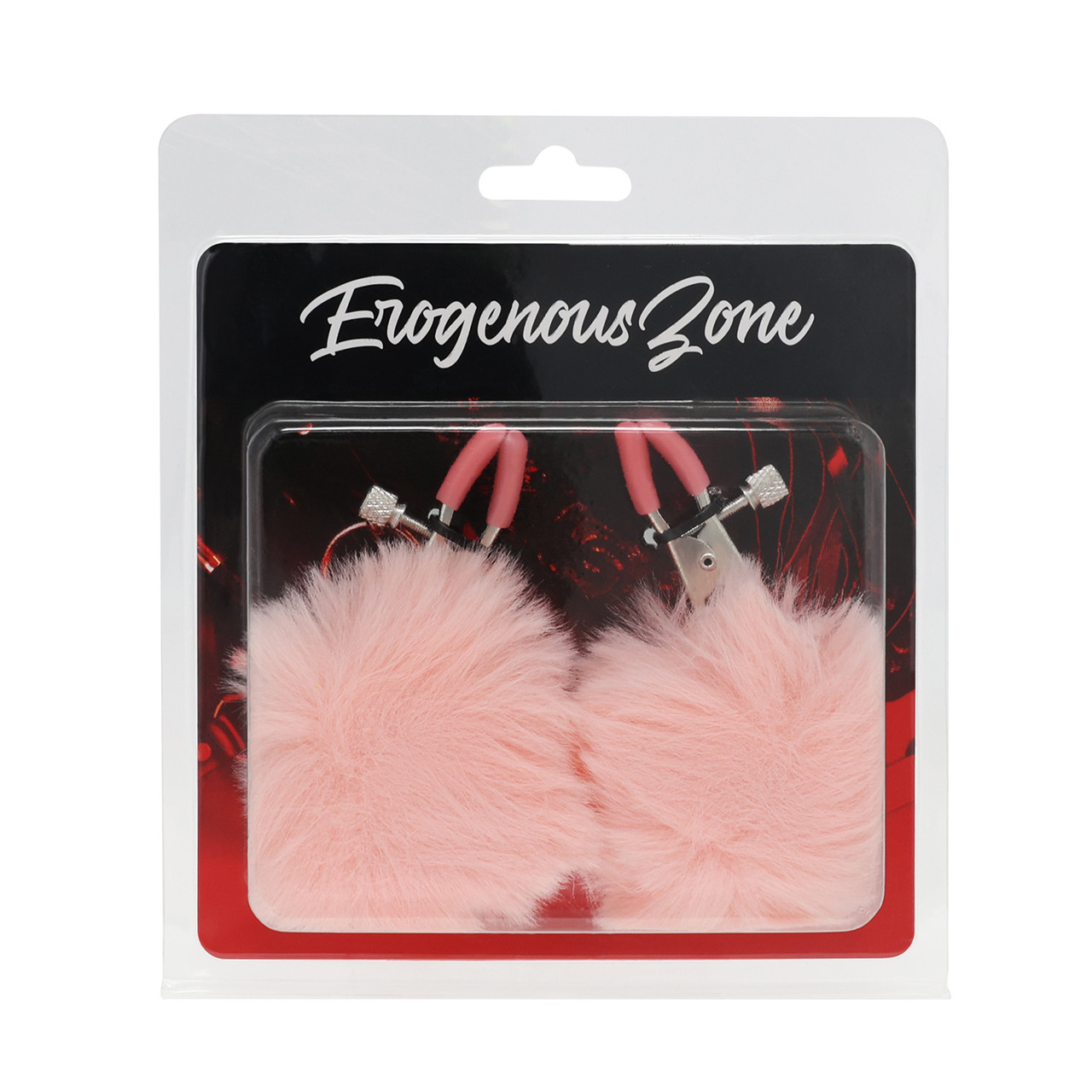 EROGENOUS ZONE PINK RABBIT TAIL NIPPLE CLAMPS